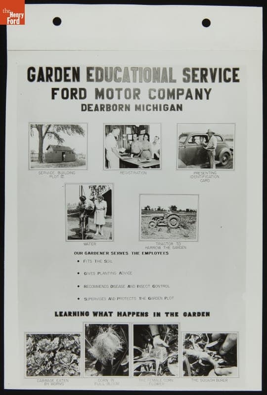 Ford Motor Company Garden Educational Service Poster, August 1944