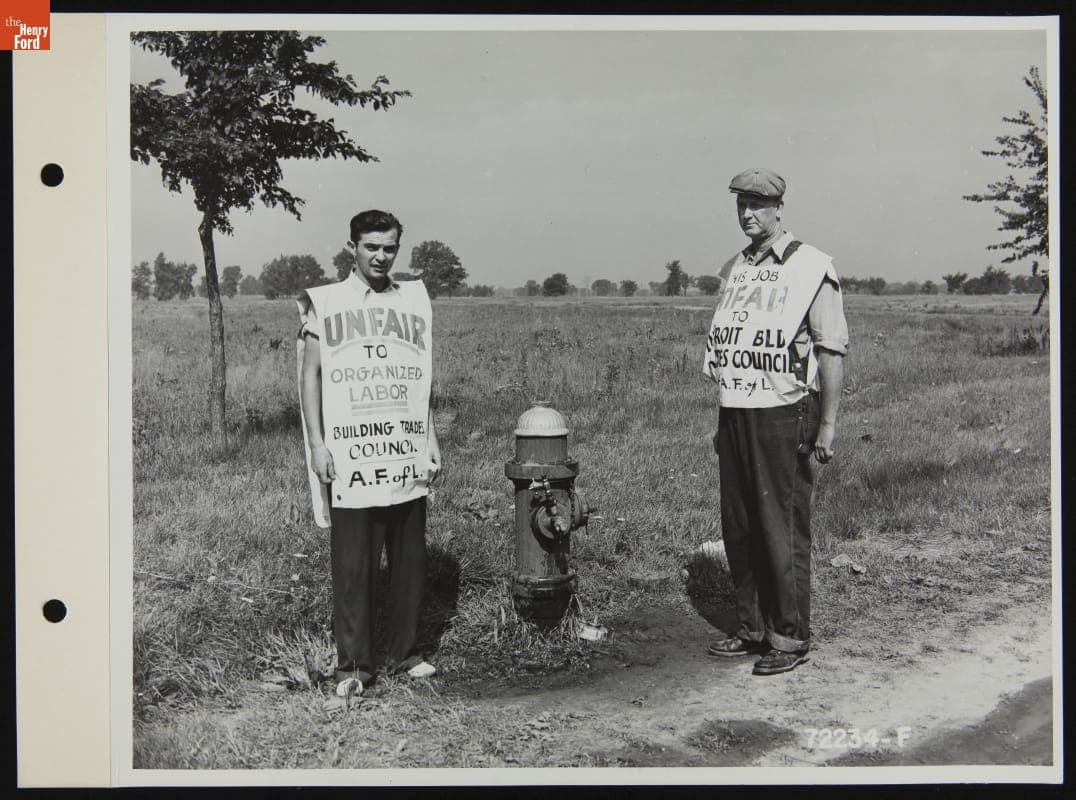 Men Wearing Protest Signs, August 1939