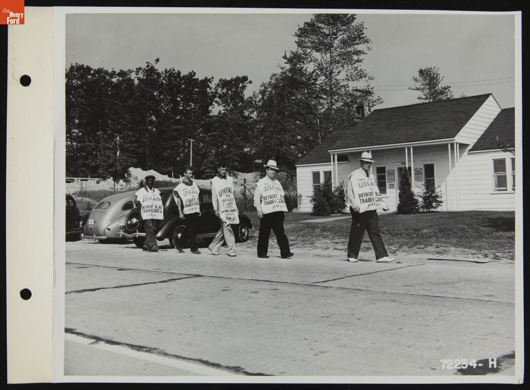 Men Wearing Protest Signs, August 1939