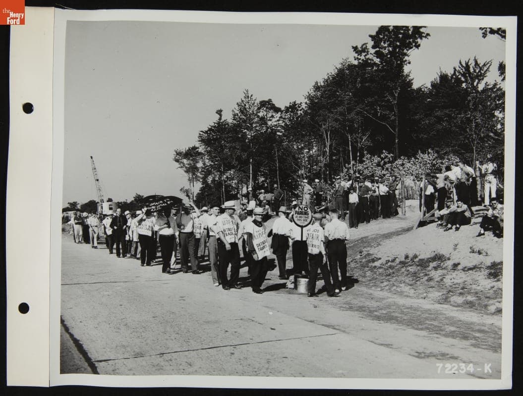 Men Protesting Construction Project, August 1939