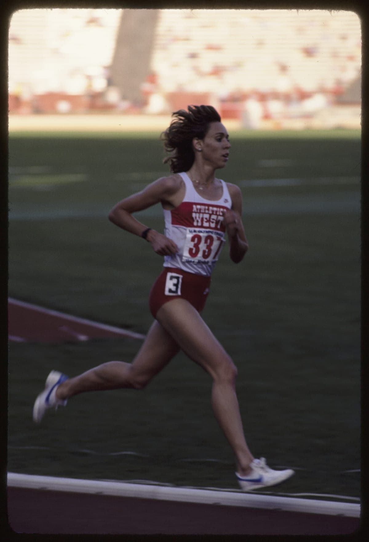 Mary Decker Running at 1984 Olympic Trials, June 1984