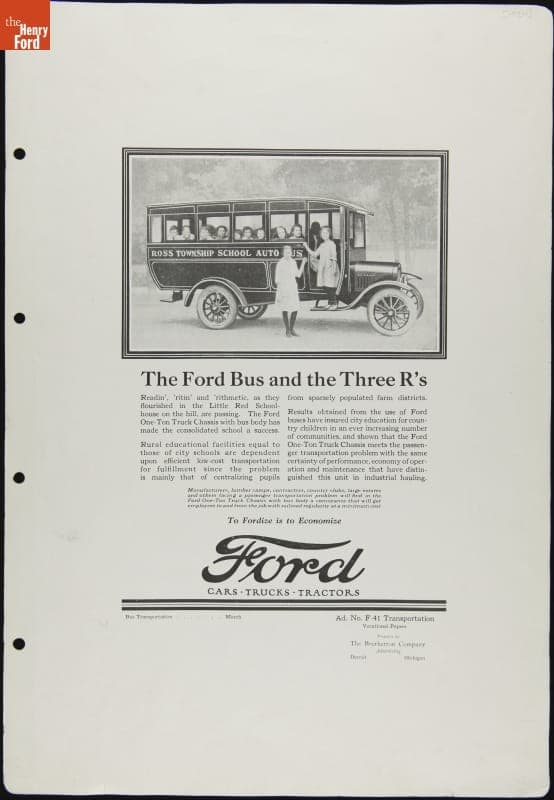 The Ford Bus and the Three R's, March 1924