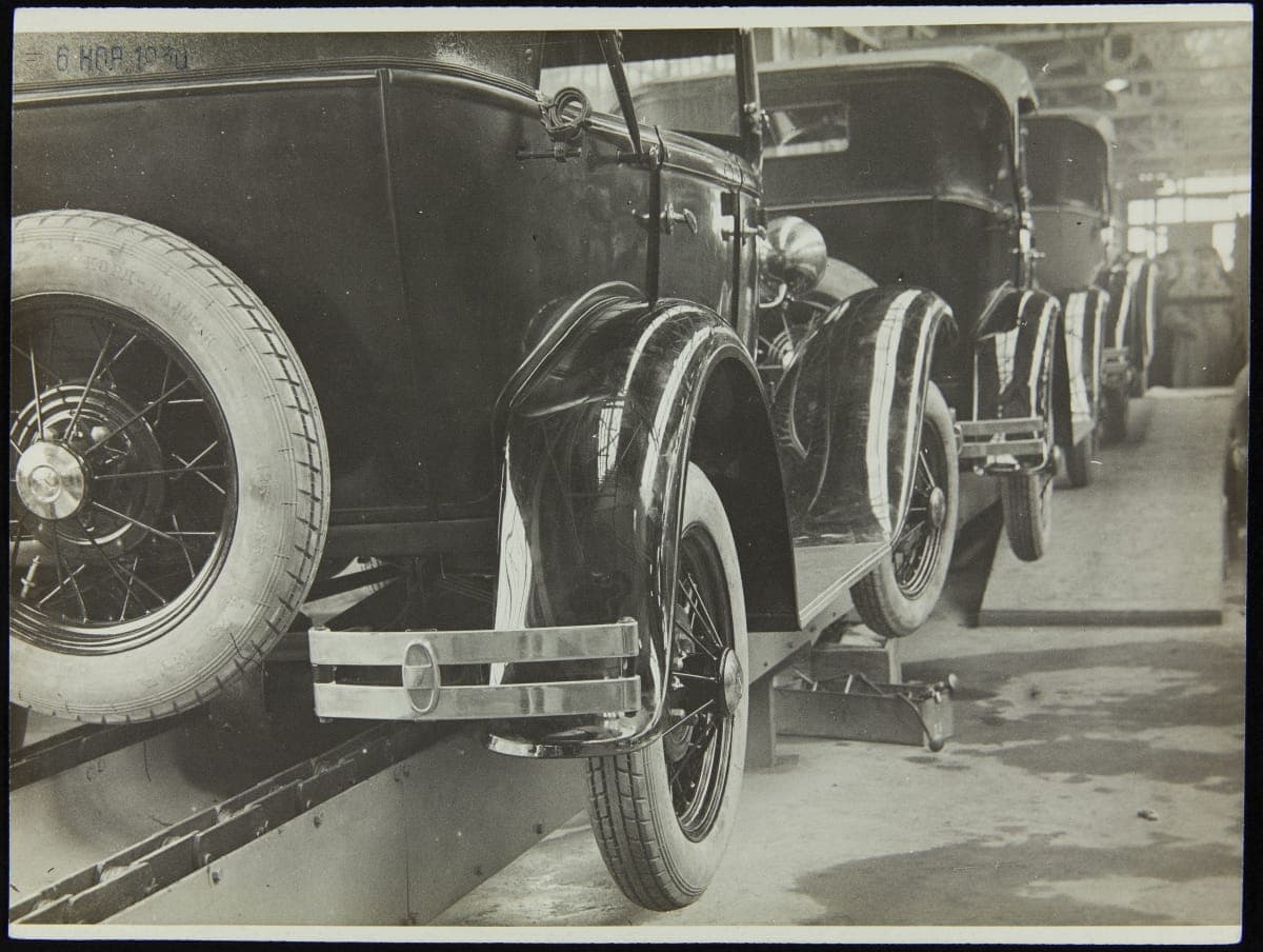 Model A Assembly Line at Ford Motor Company's Moscow Factory, 1930