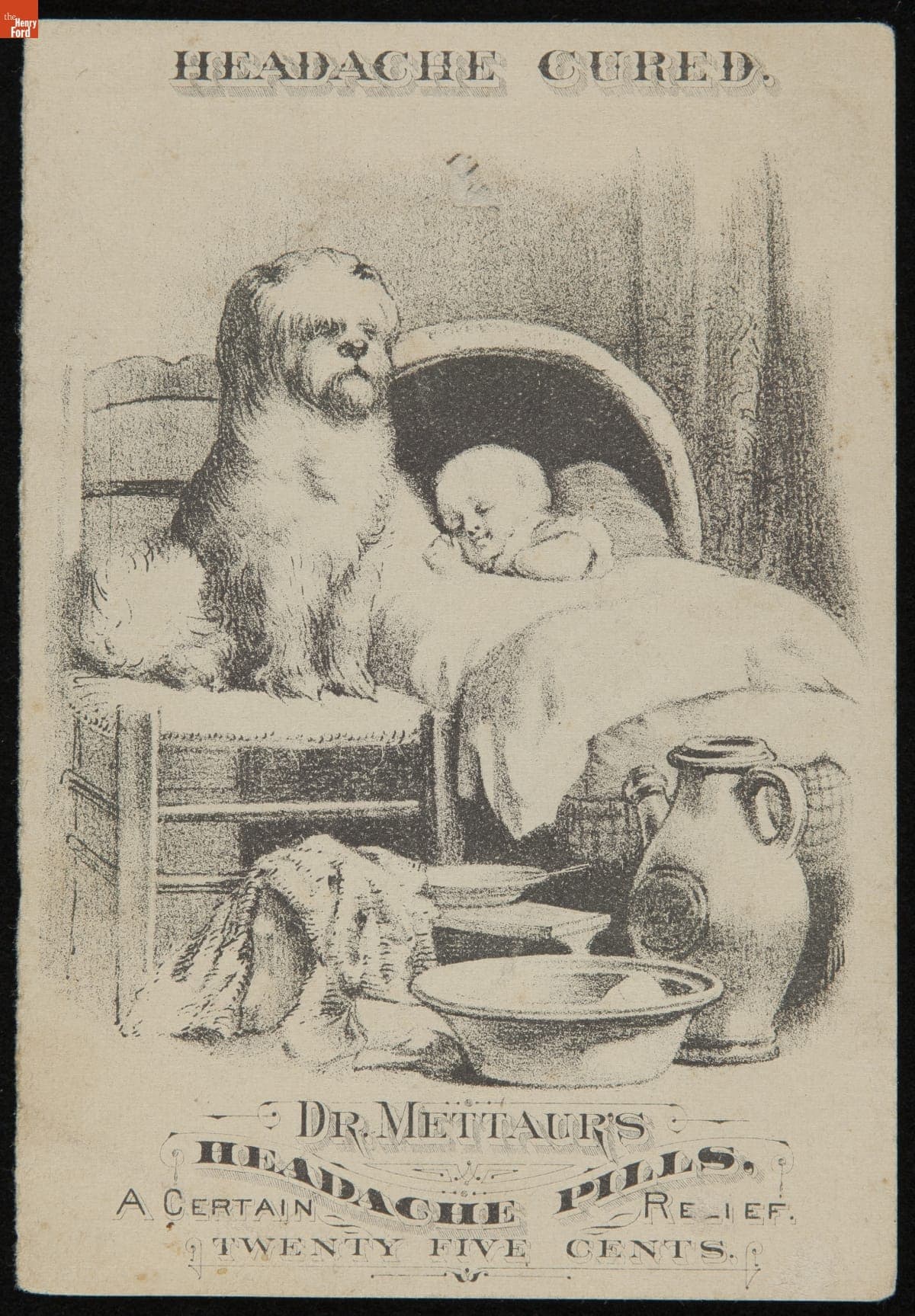 Trade Card for Dr. Mettaur's Headache Pills, Brown Chemical Co., 1880-1900