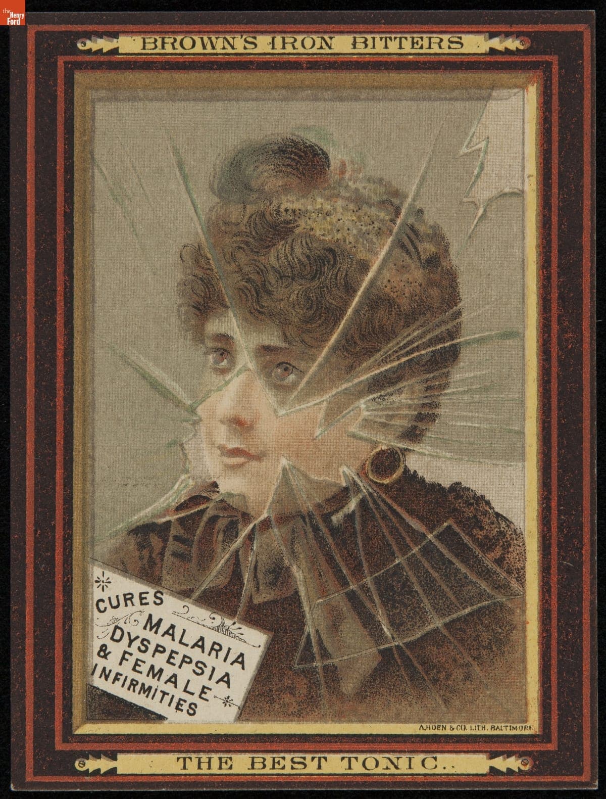 Trade Card for Brown's Iron Bitters, Brown Chemical Co., 1890-1900