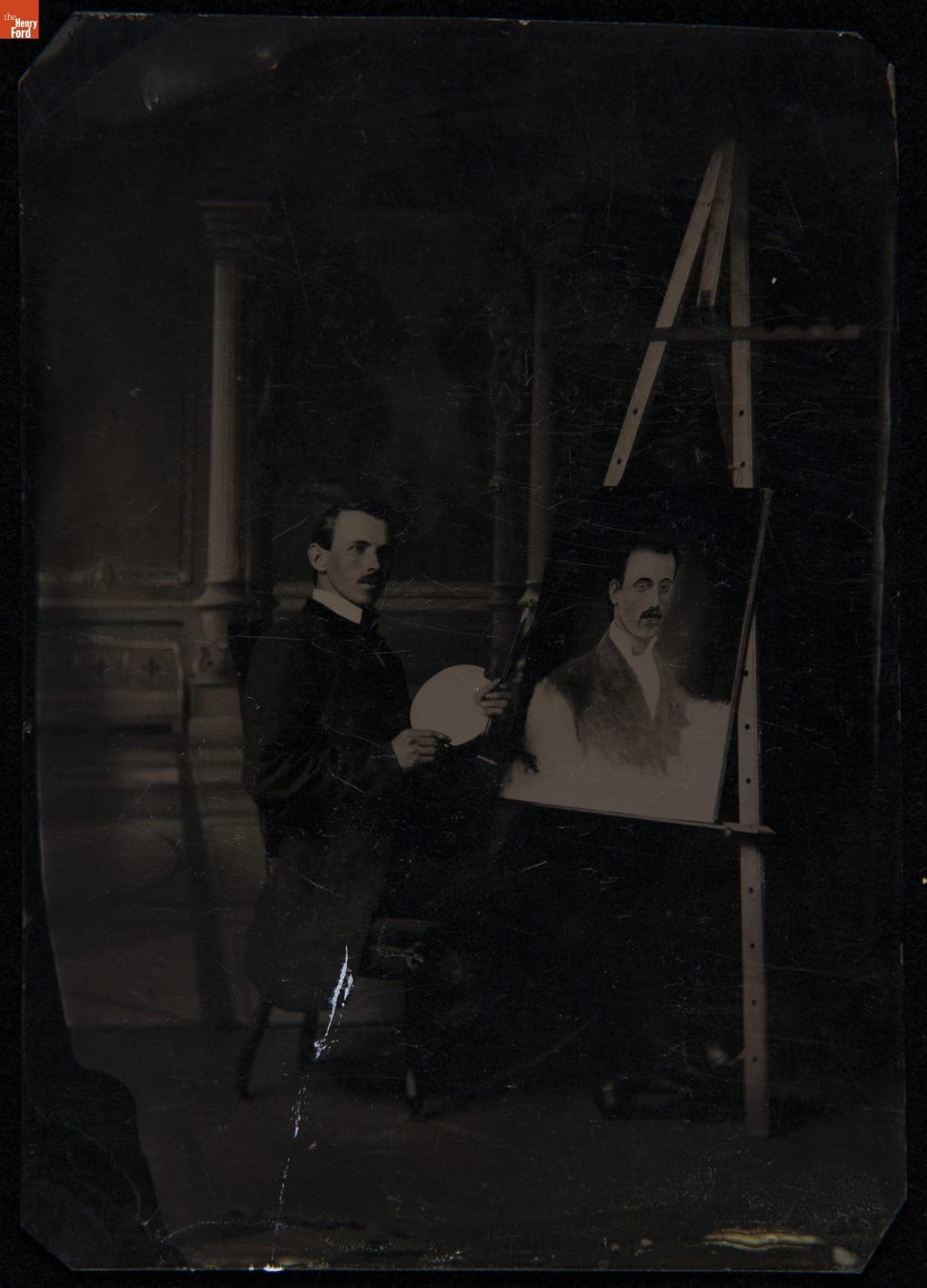 Artist Painting a Self-Portrait, 1890-1910