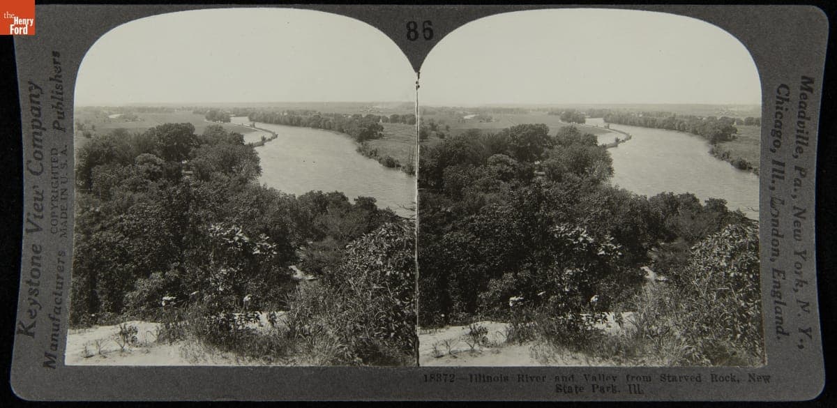 Illinois River and Valley from Starved Rock, New State Park, Ill., 1917