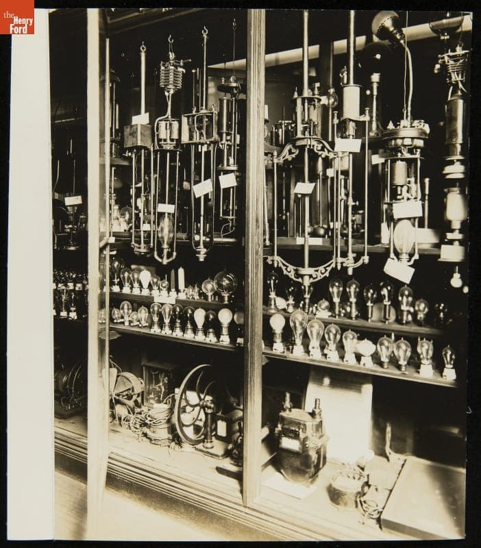 Exhibit of Early Electrical Lighting at Columbia University, circa 1929