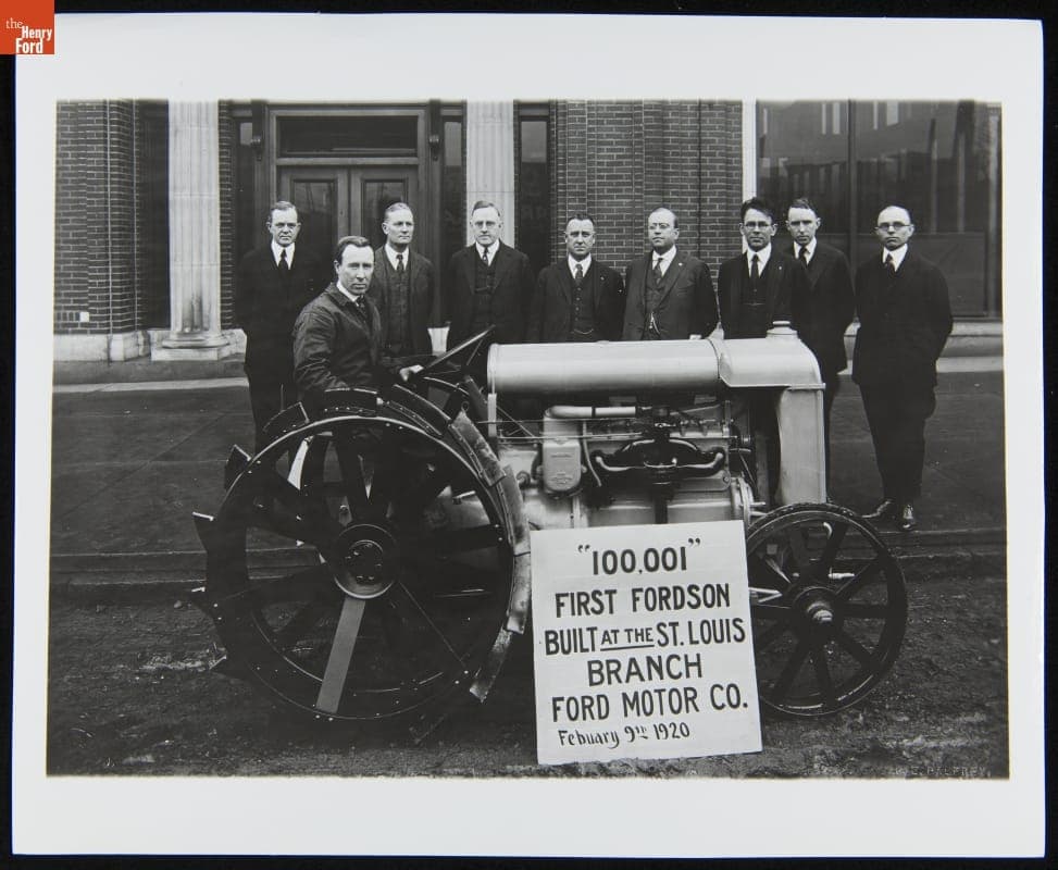 First Fordson Tractor Built at the Ford Motor Company St. Louis Assembly Plant, September 2, 1920