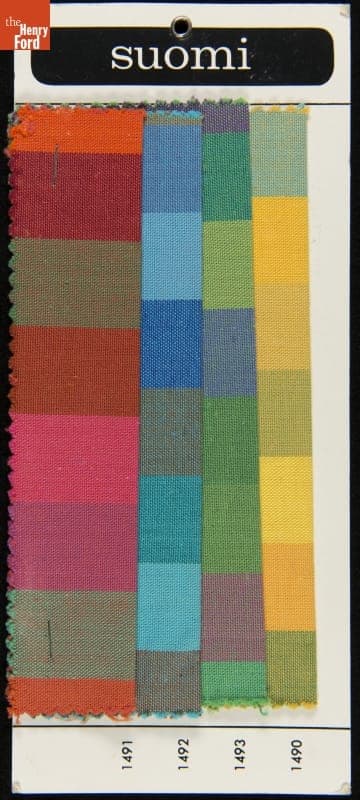 Textile Swatch Card, "Suomi," Designed by Alexander Girard for Herman Miller, 1970