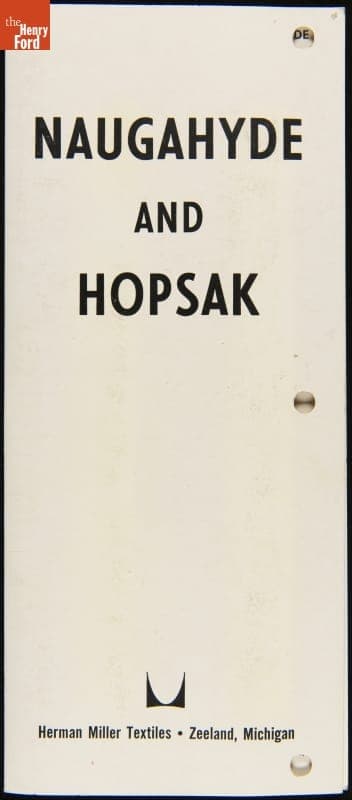 Herman Miller Textiles Swatch Card, "Naugahyde and Hopsak," 1966-1969