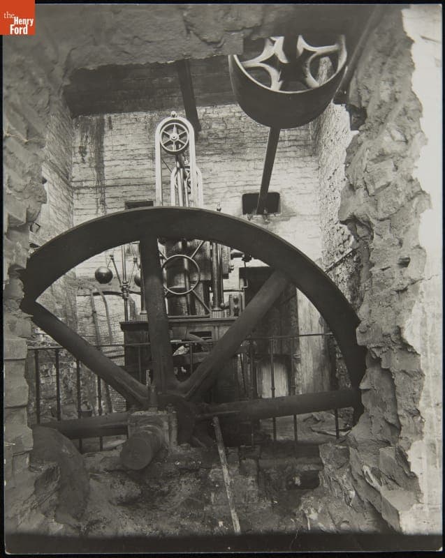 Maudslay Table Engine in the East Malling Flour Mill before Relocation to Henry Ford Museum, 1932-1933