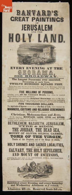 "Banvard's Great Paintings of Jerusalem and the Holy Land," 1853-1854