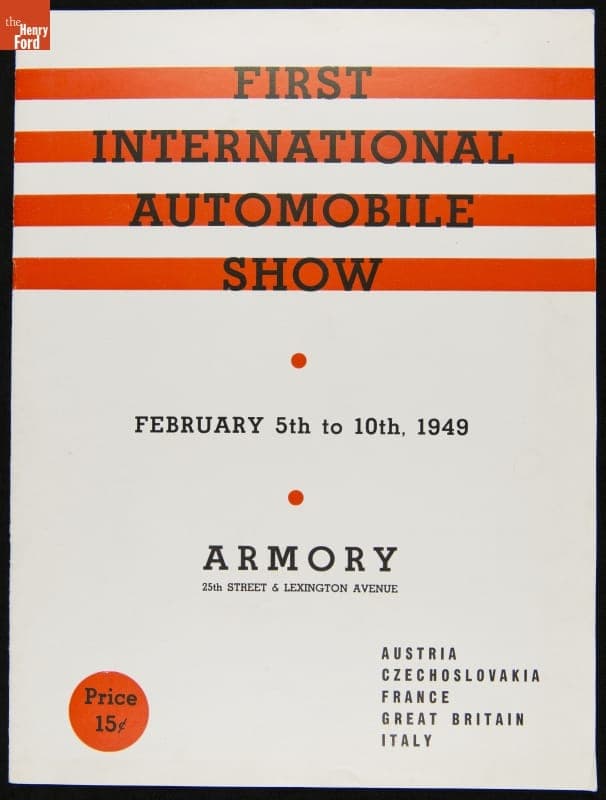 First International Automobile Show Program, New York, New York, February 1949