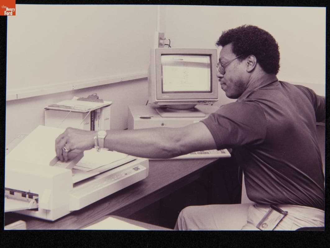 Al Dampier at Unisys Computer Workstation, circa 1993