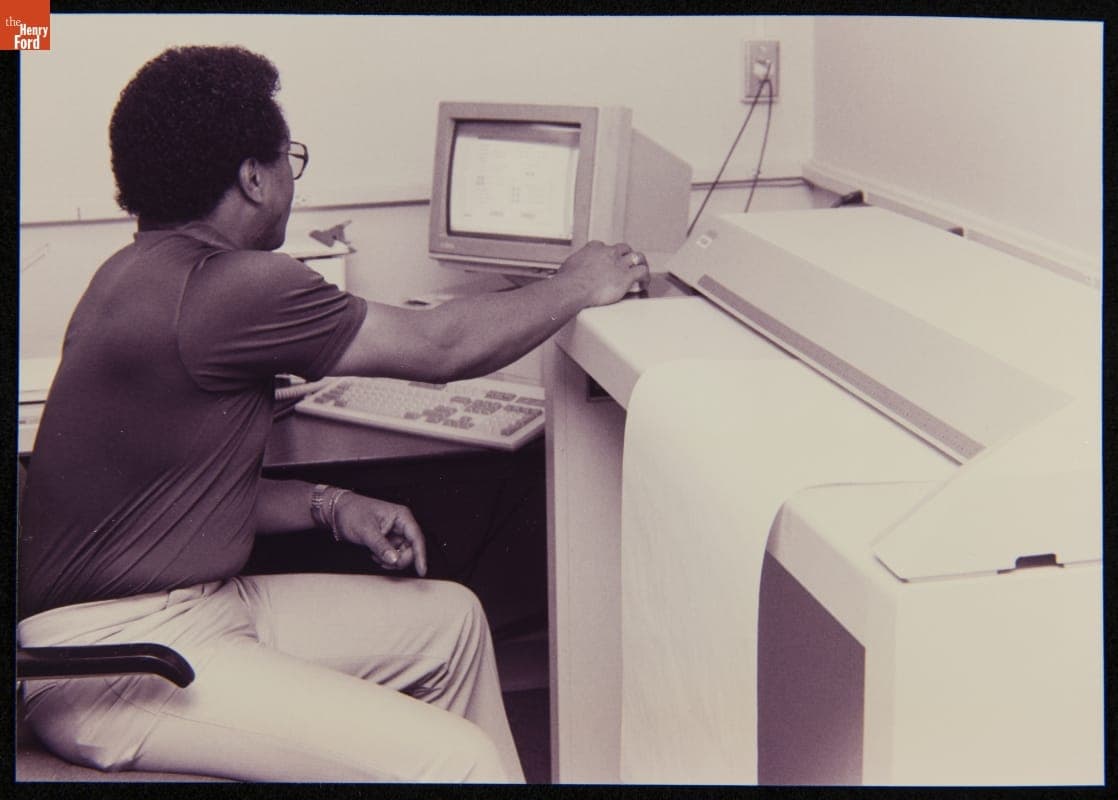 Al Dampier at Unisys Computer Workstation, circa 1993