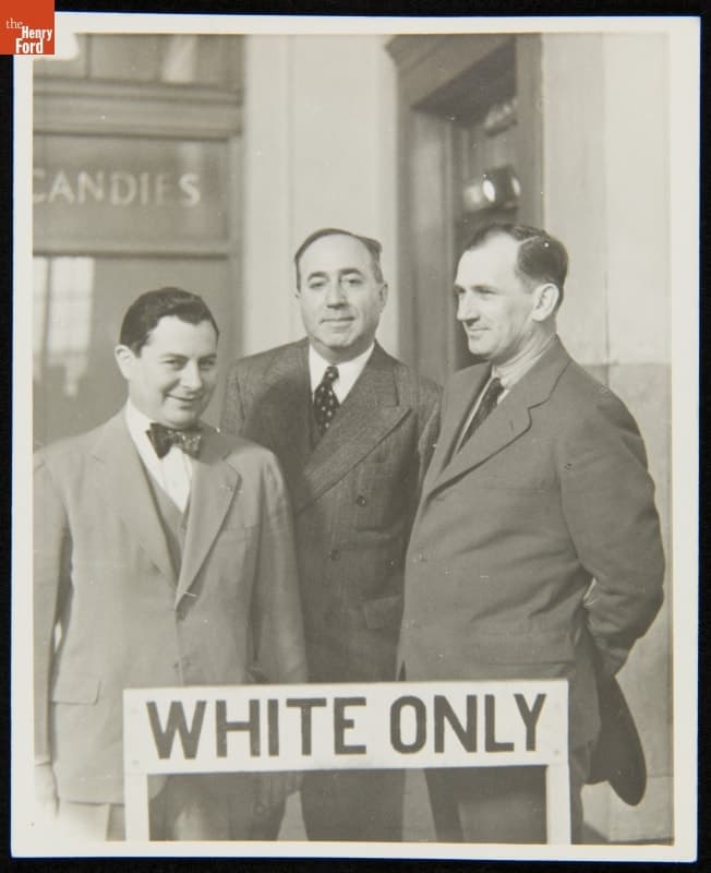 "White Only" Sign in a Greensboro, North Carolina Railroad Station, 1941