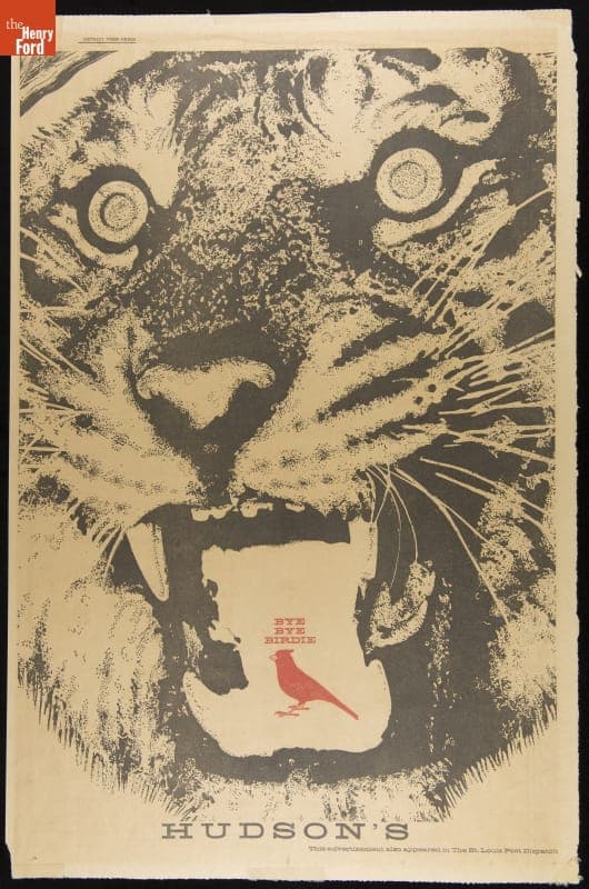 J. L. Hudson's Advertisement before the 1968 Detroit Tigers/St. Louis Cardinals World Series, "Bye Bye Birdie"