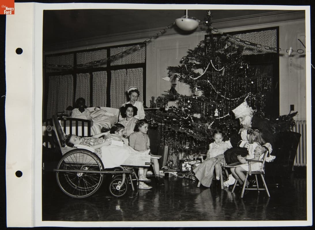 Children's Christmas Party with Santa Claus, Henry Ford Hospital, December 25, 1945