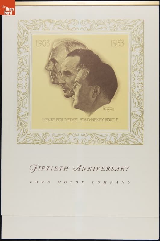 Ford Motor Company Fiftieth Anniversary Calendar by Norman Rockwell, 1953