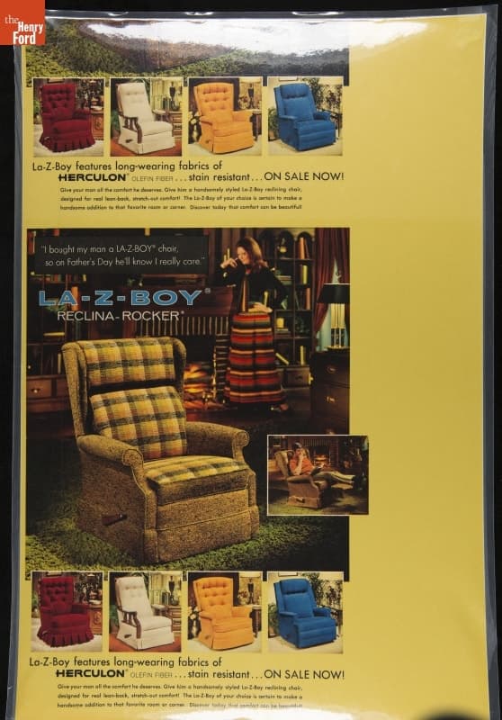 La-Z-Boy Reclina-Rocker Advertising Poster for Father's Day Sale, 1975