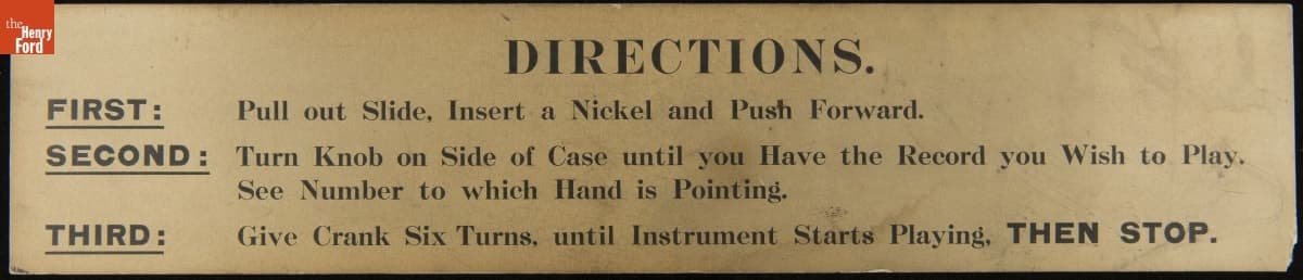 Directions for Playing the Regina Hexaphone, circa 1912