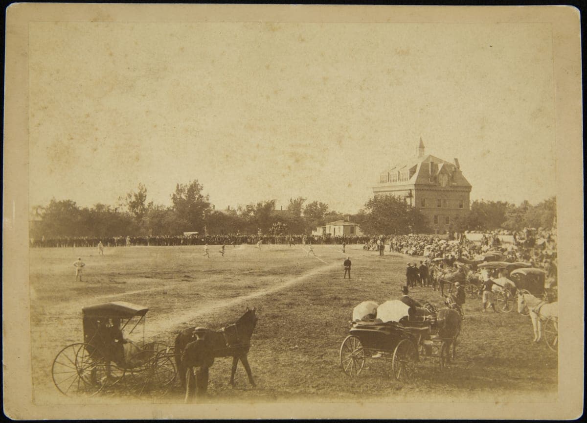 Baseball Game in Progress at Phillips Academy, Andover, Massachusetts, 1870-1880