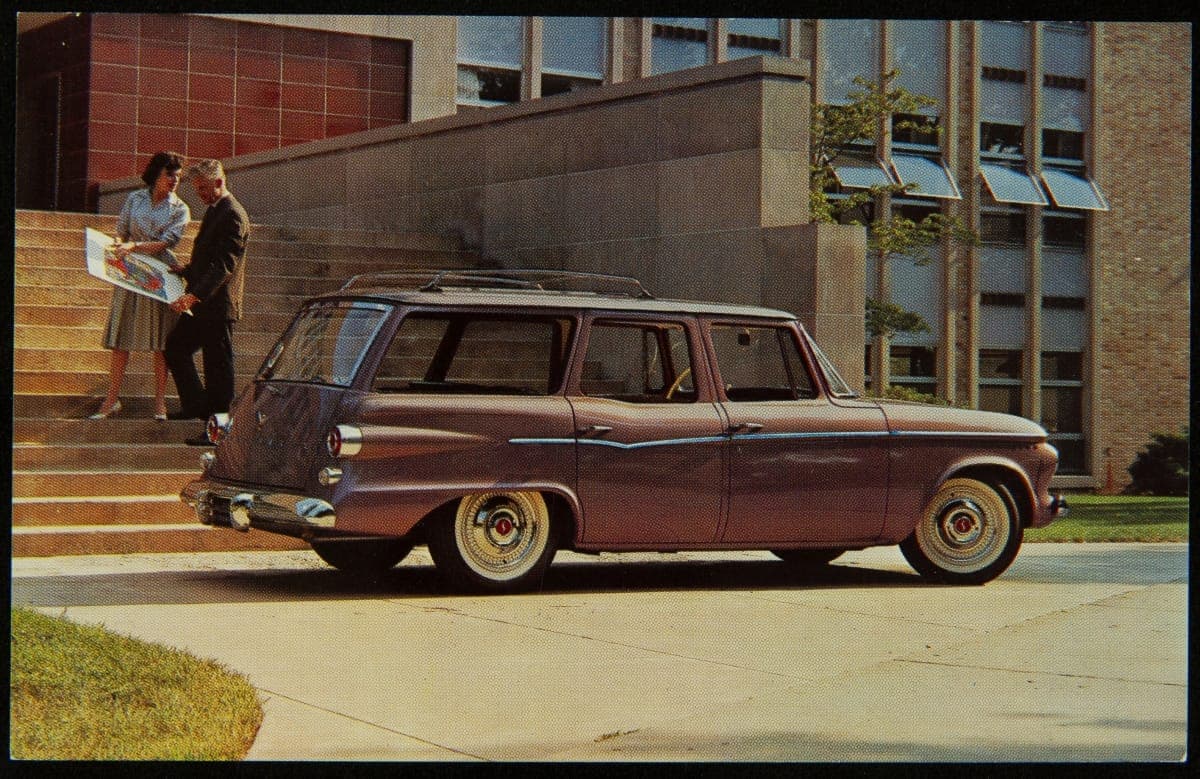 Postcard Advertising the Studebaker Lark Station Wagon, 1962