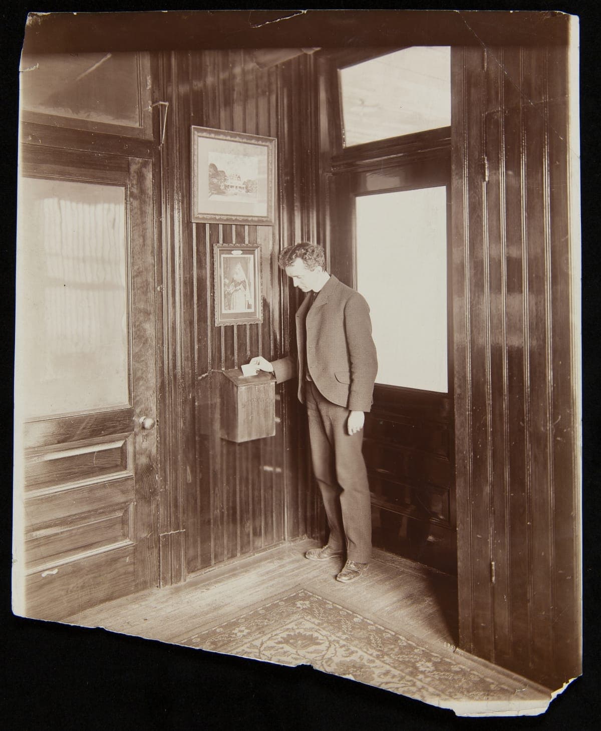 Employee at Suggestion Box, H. J. Heinz Company, London, England, circa 1895