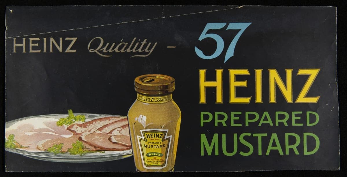 Streetcar Advertising Poster for Heinz Prepared Mustard, circa 1925