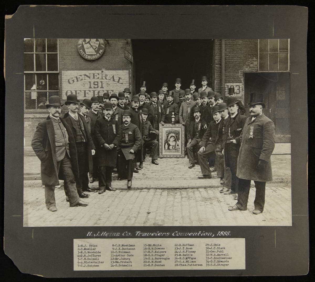 H. J. Heinz at Heinz Company's Travelers Convention in Pittsburgh, Pennsylvania, 1888