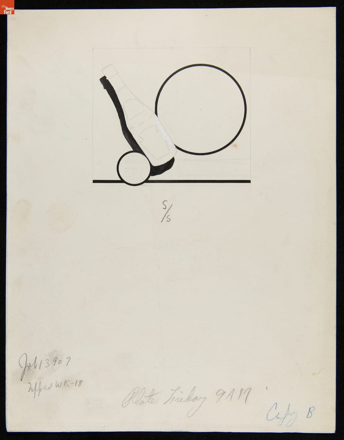 Advertising Layout Illustration of a Heinz Bottle, circa 1920