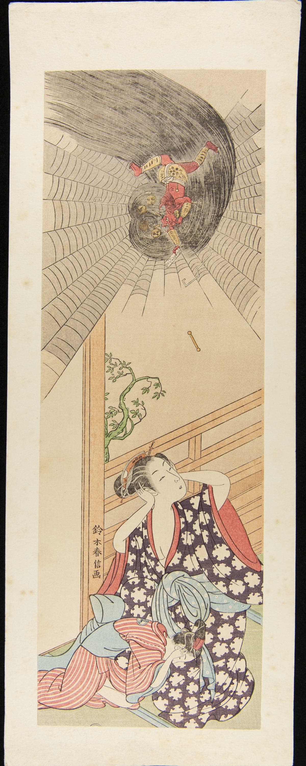 Japanese Woman Looking at a Figure in a Spider Web, 1900-1929