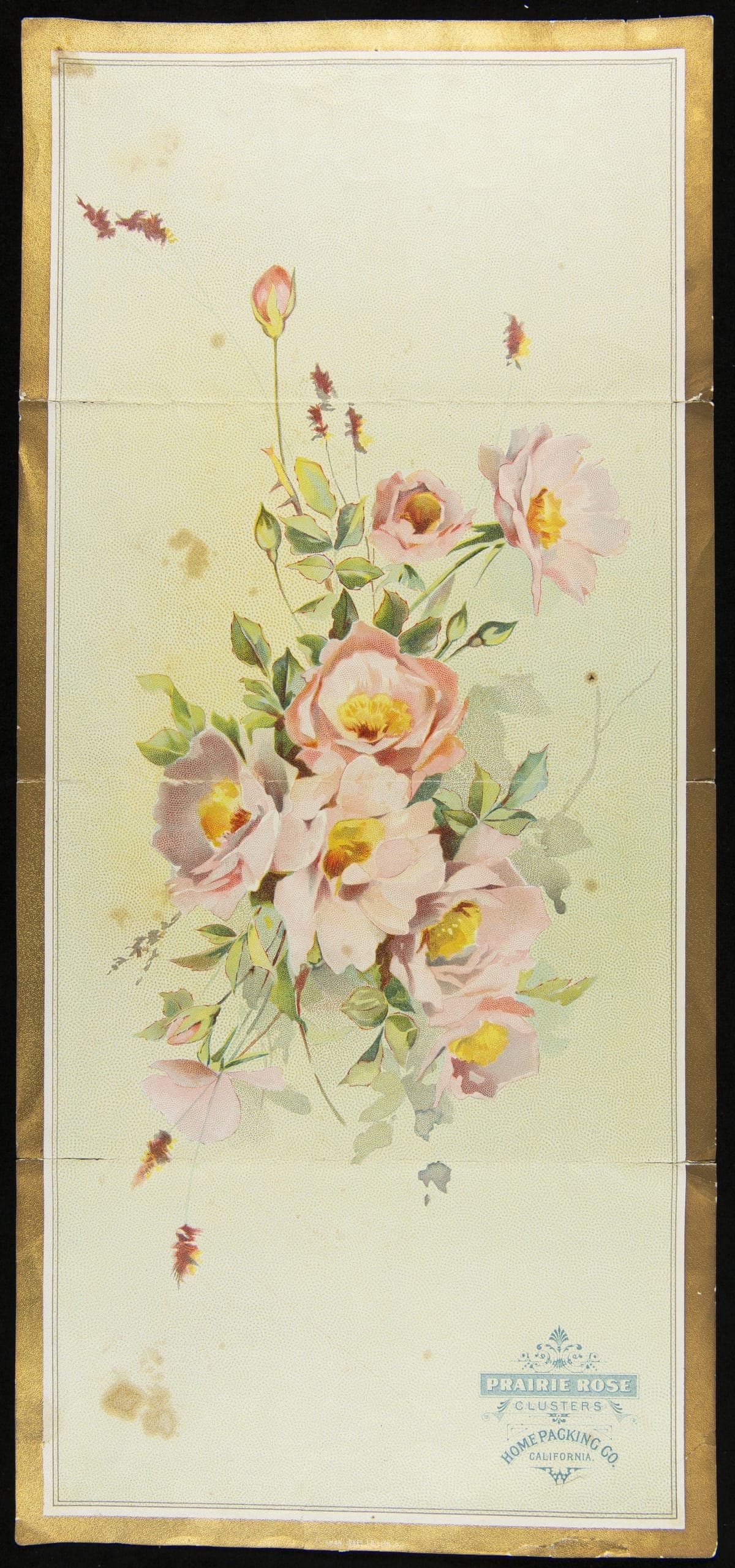 Label, "Prairie Rose Clusters," 1888-1899