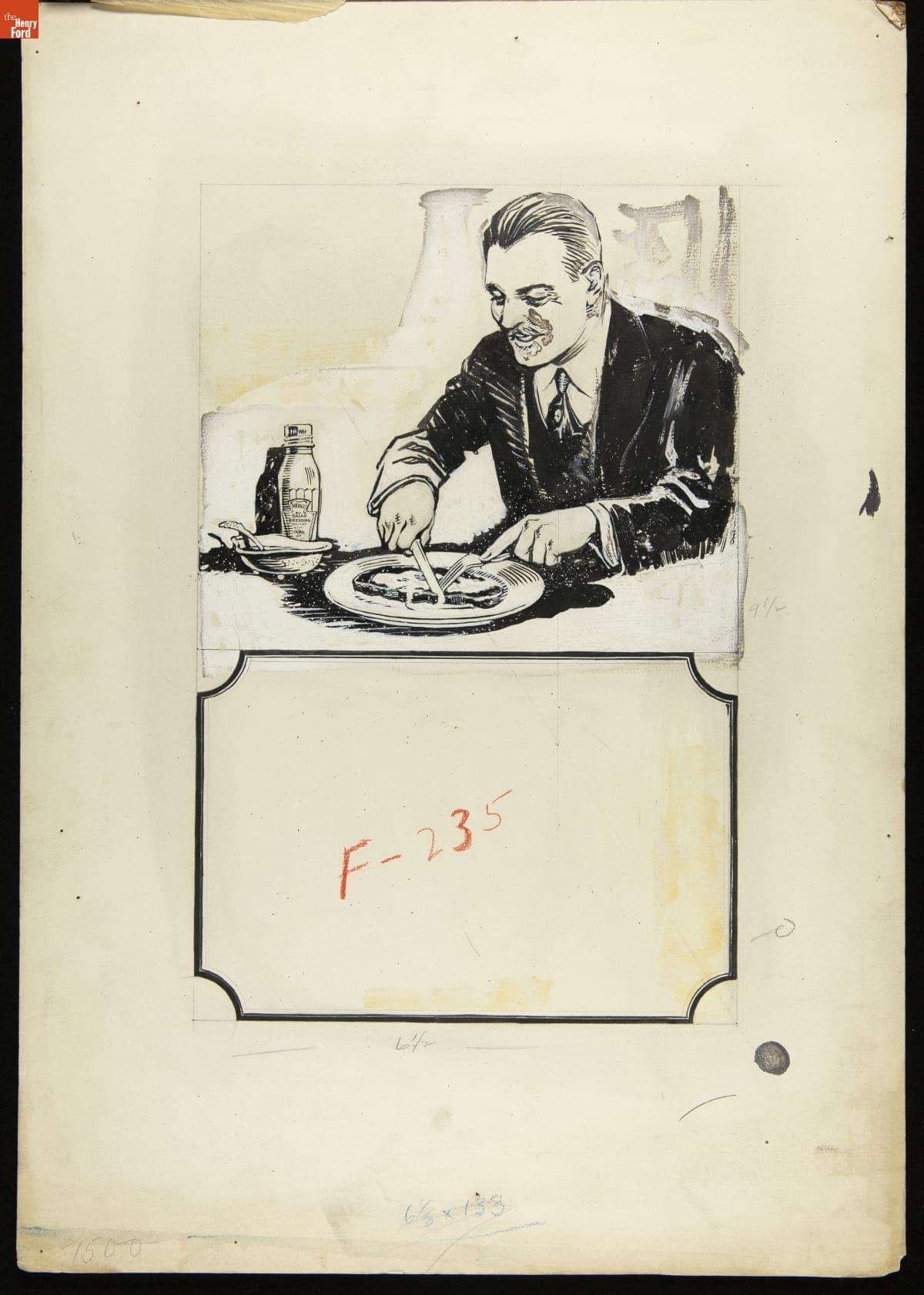 Advertising Layout Illustration for Heinz Salad Dressing, 1920-1930