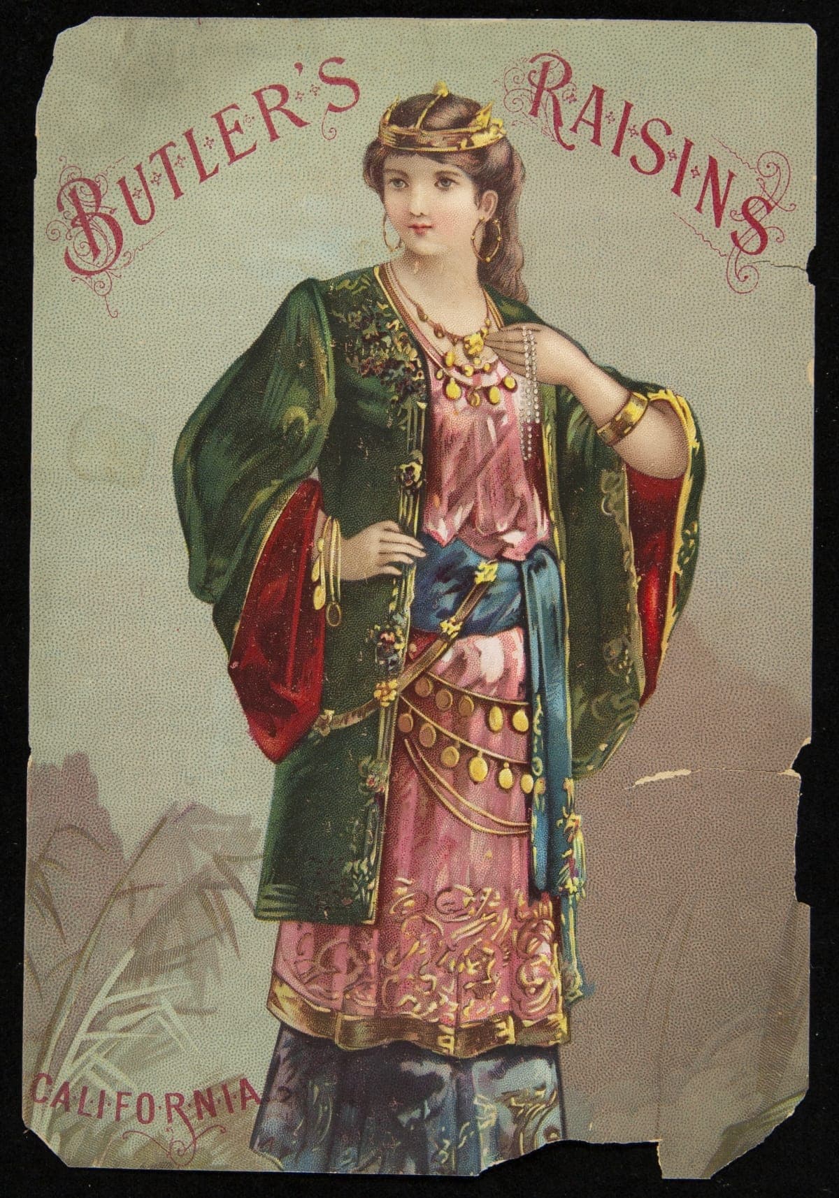 Label, "Butler's Brand Raisins," 1880-1920