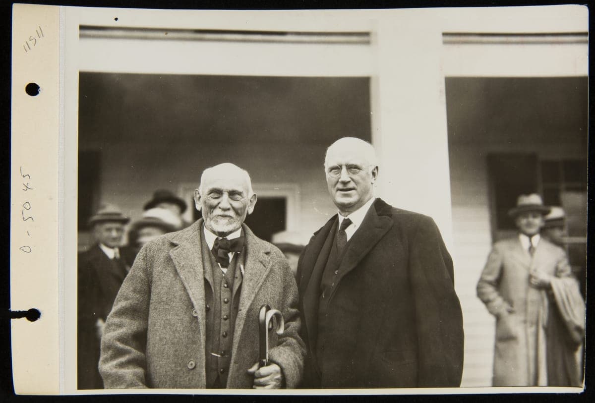 Daniel Beard and Charles Dana Gibson at Eagle Tavern, October 21, 1929