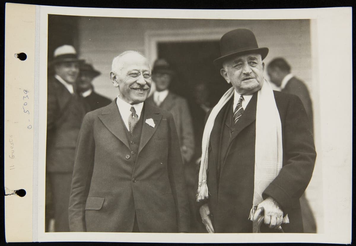 Julius Rosenwald and Adolph Ochs at Eagle Tavern, October 21, 1929
