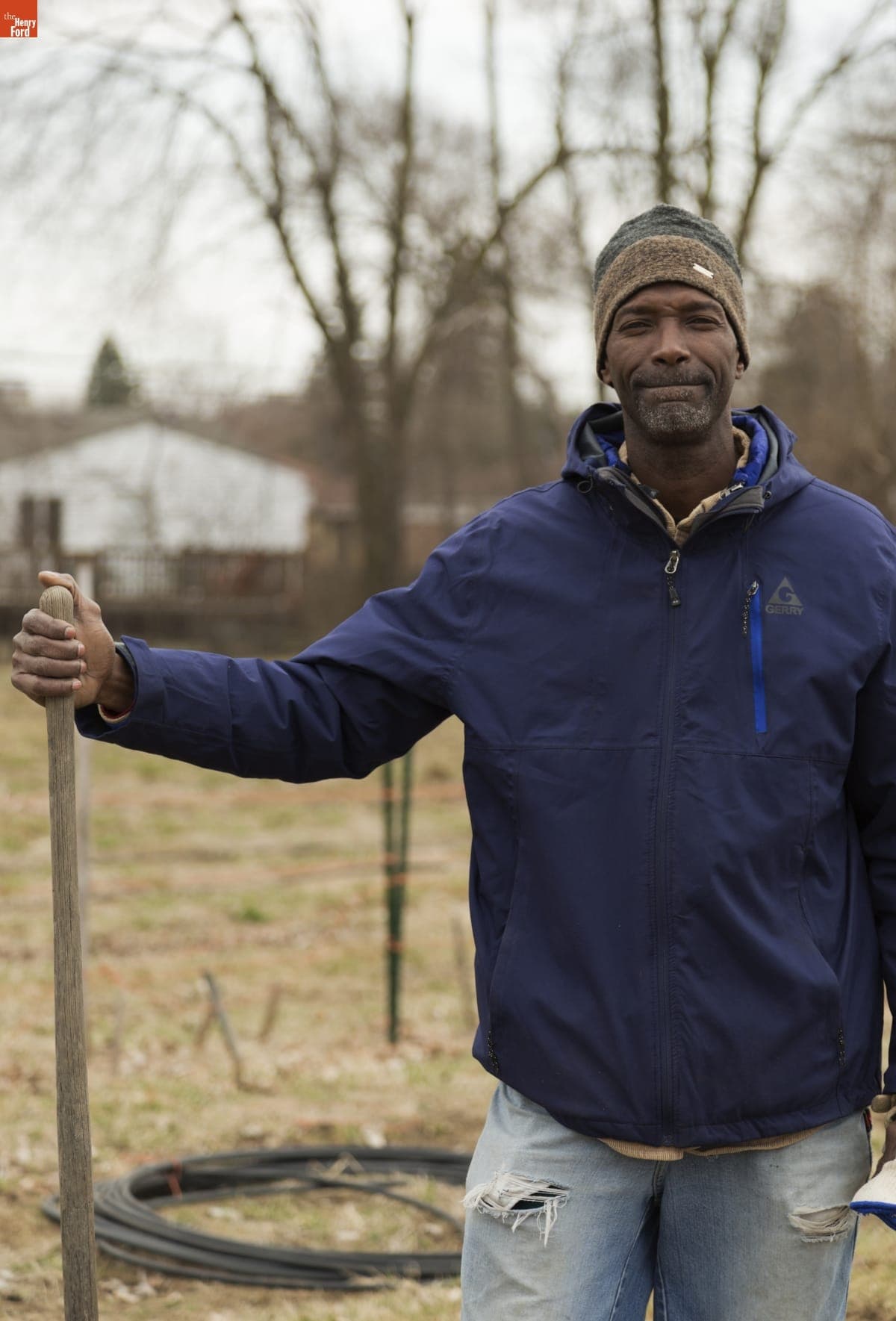 Melvin Parson Gardening during the Entrepreneurship Interview