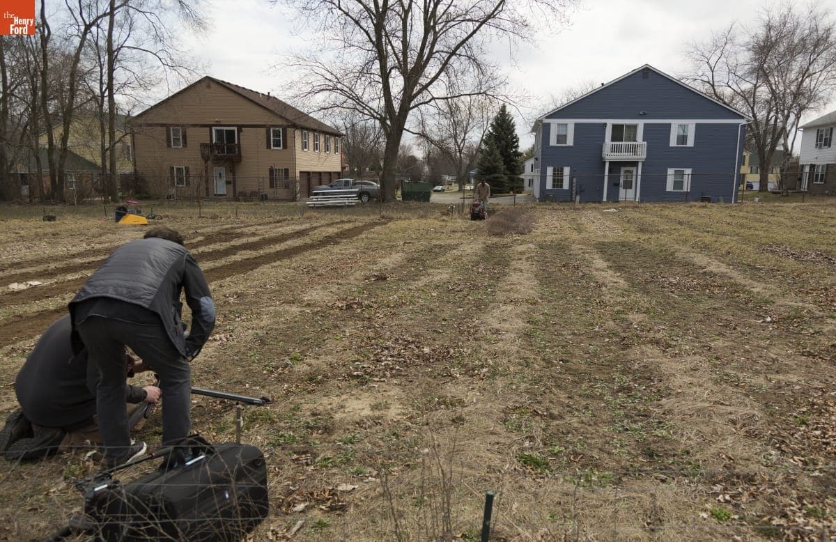 Melvin Parson Gardening during the Entrepreneurship Interview