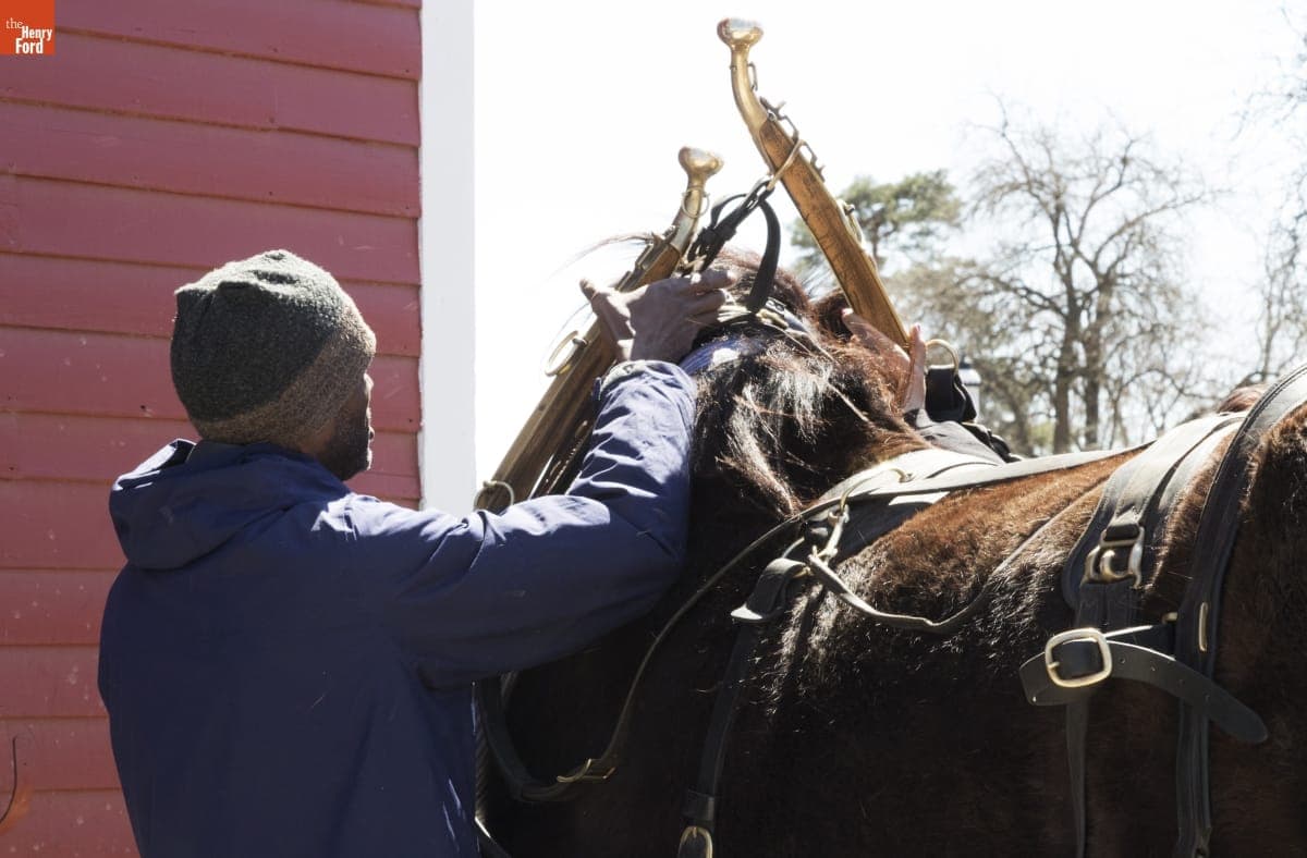 Melvin Parson at William Ford Barn in Greenfield Village