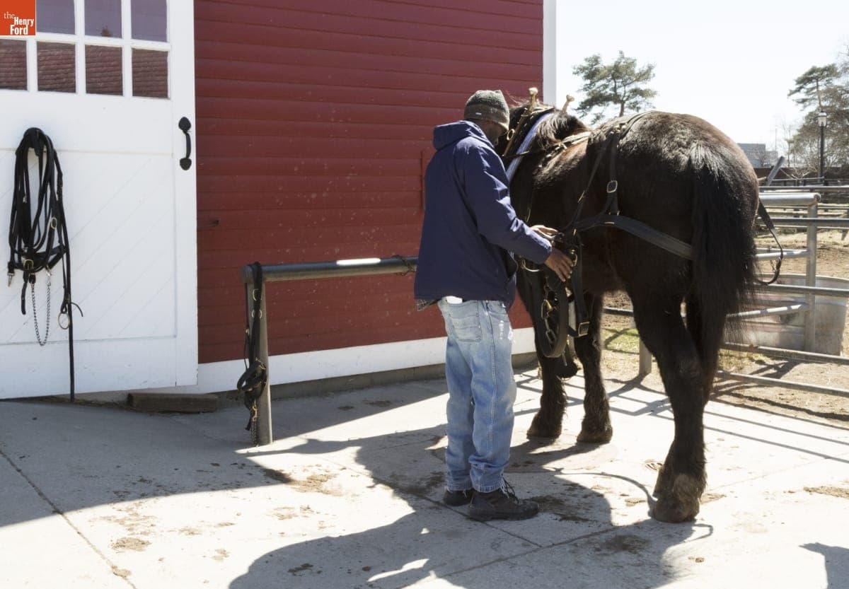 Melvin Parson at William Ford Barn in Greenfield Village