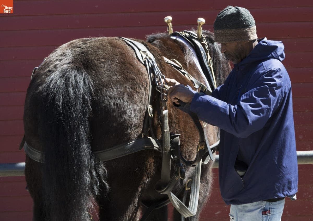 Melvin Parson at William Ford Barn in Greenfield Village