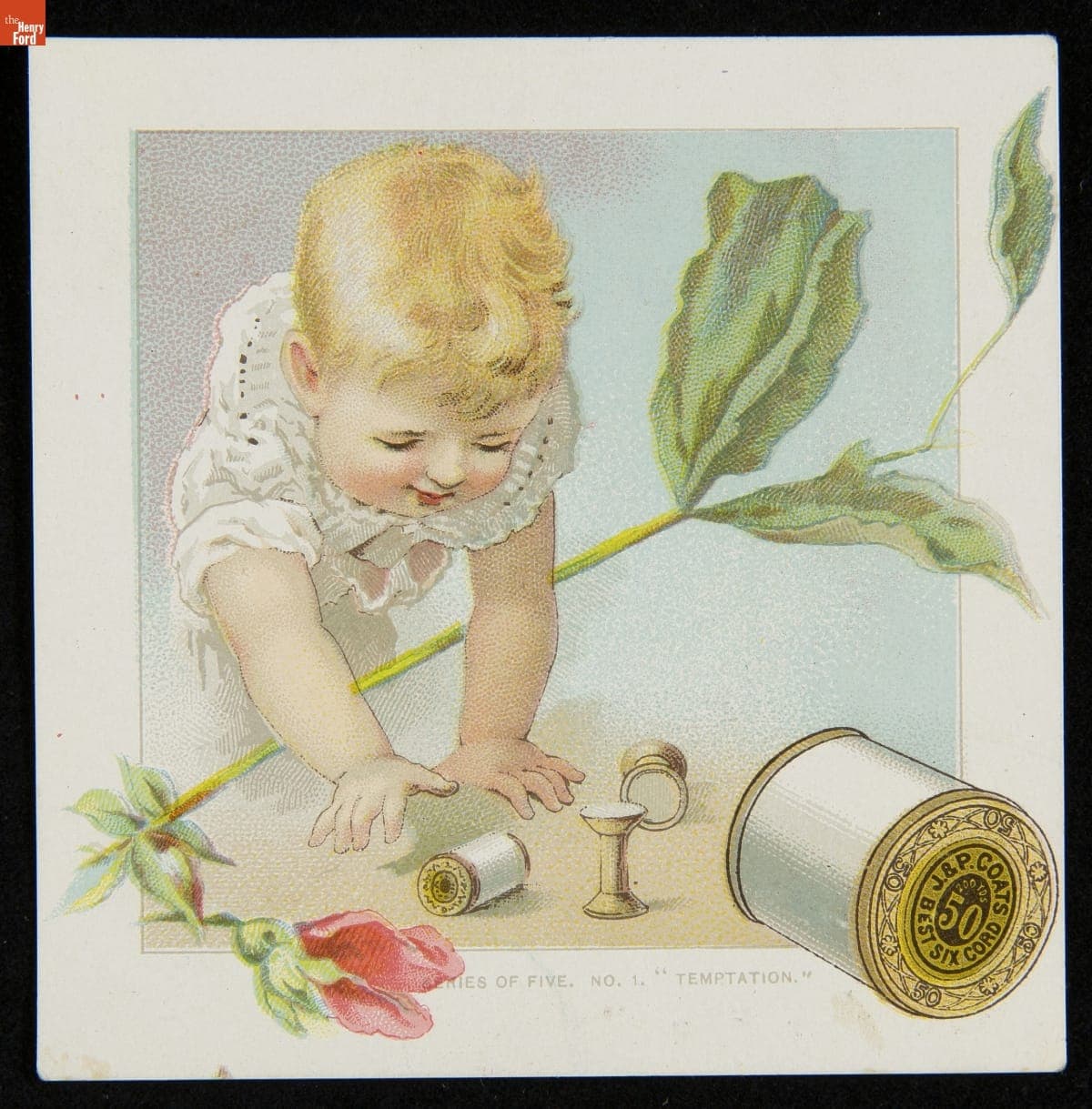 Trade Card for Six Cord Thread, J. & P. Coats, 1880-1900