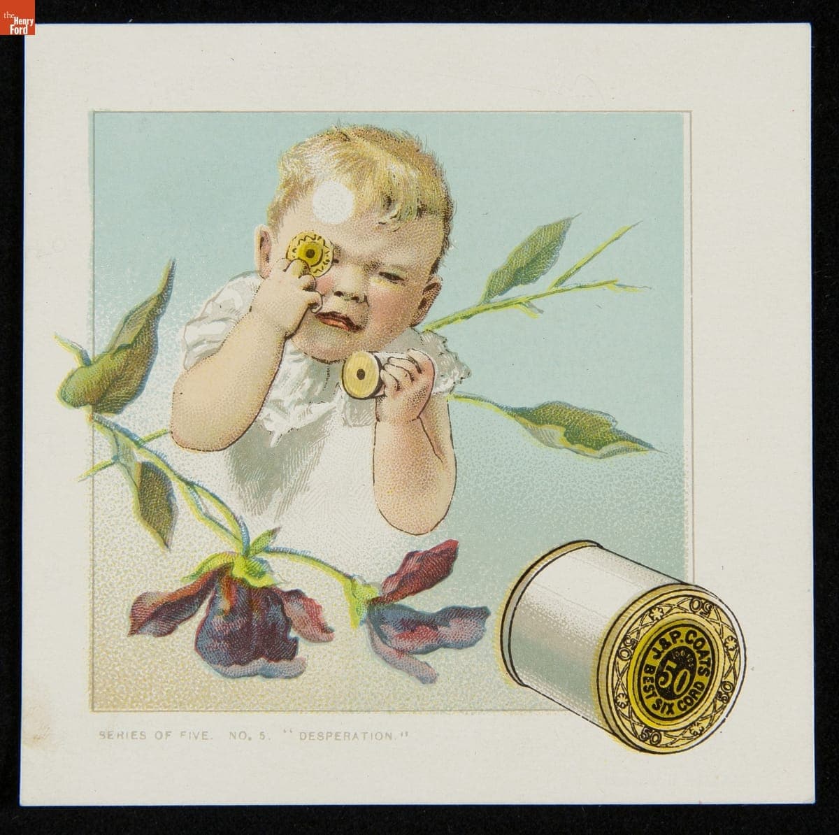 Trade Card for Six Cord Thread, J. & P. Coats, 1880-1900