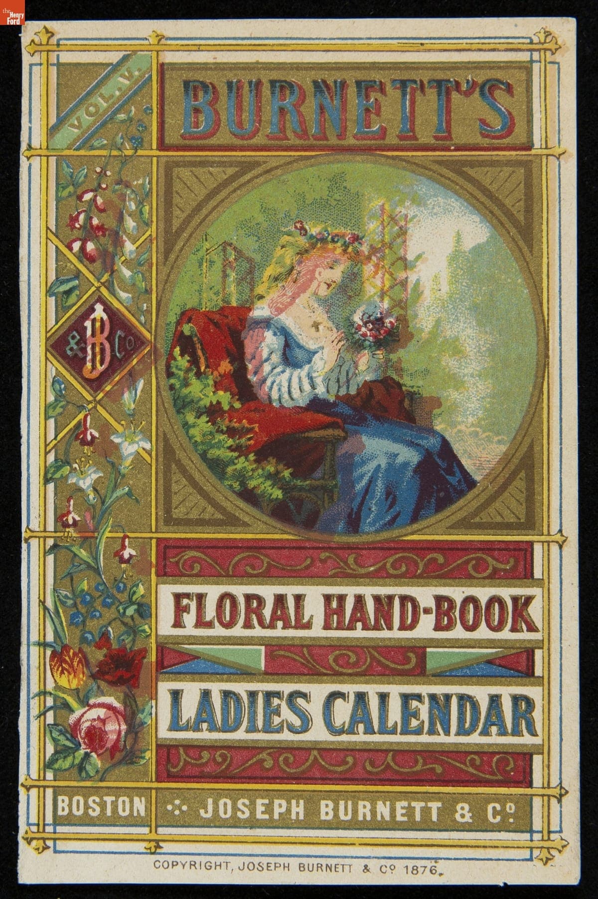 Trade Card for Burnett's Hair Dressing, Joseph Burnett & Co., 1876