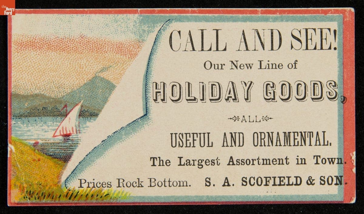 Trade Card for S. A. Scofield Furniture, S.A. Scofield & Son, 1880-1900
