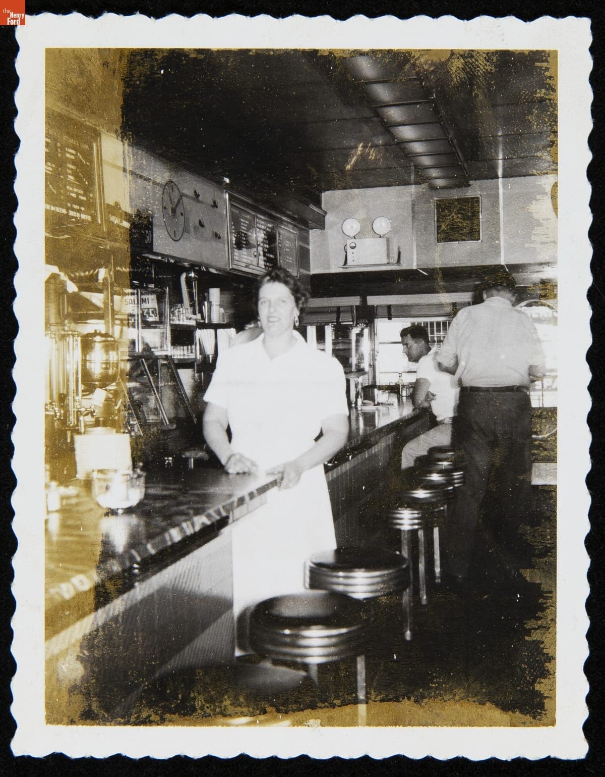 Interior of the Kenmore Diner, Worcester, Massachusetts, circa 1946