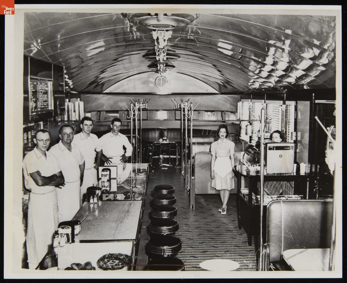 Employees of the Modern Diner, Pawtucket, Rhode Island, circa 1940