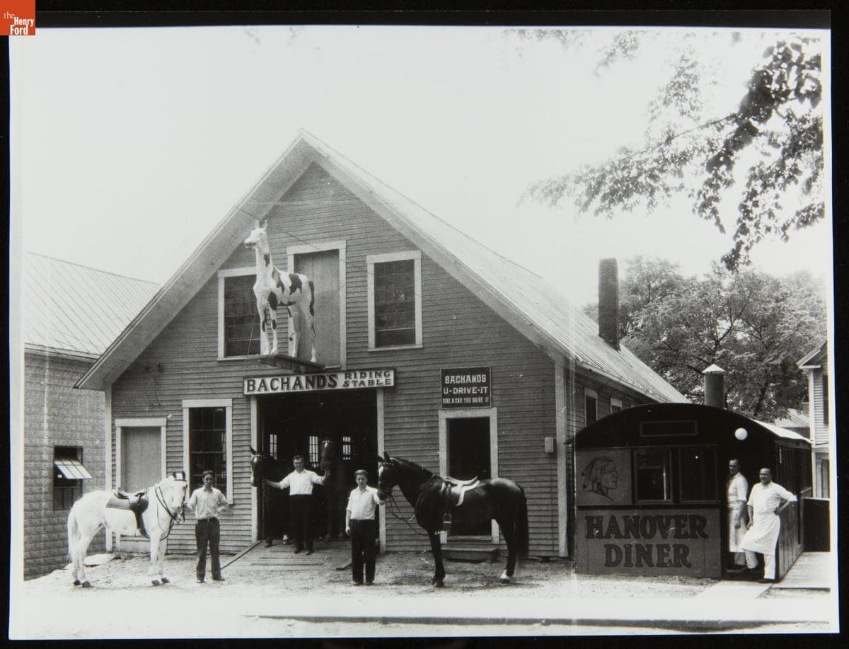 Hanover Diner, Next to Bachand's Riding Stable, Hanover, New Hampshire, circa 1925